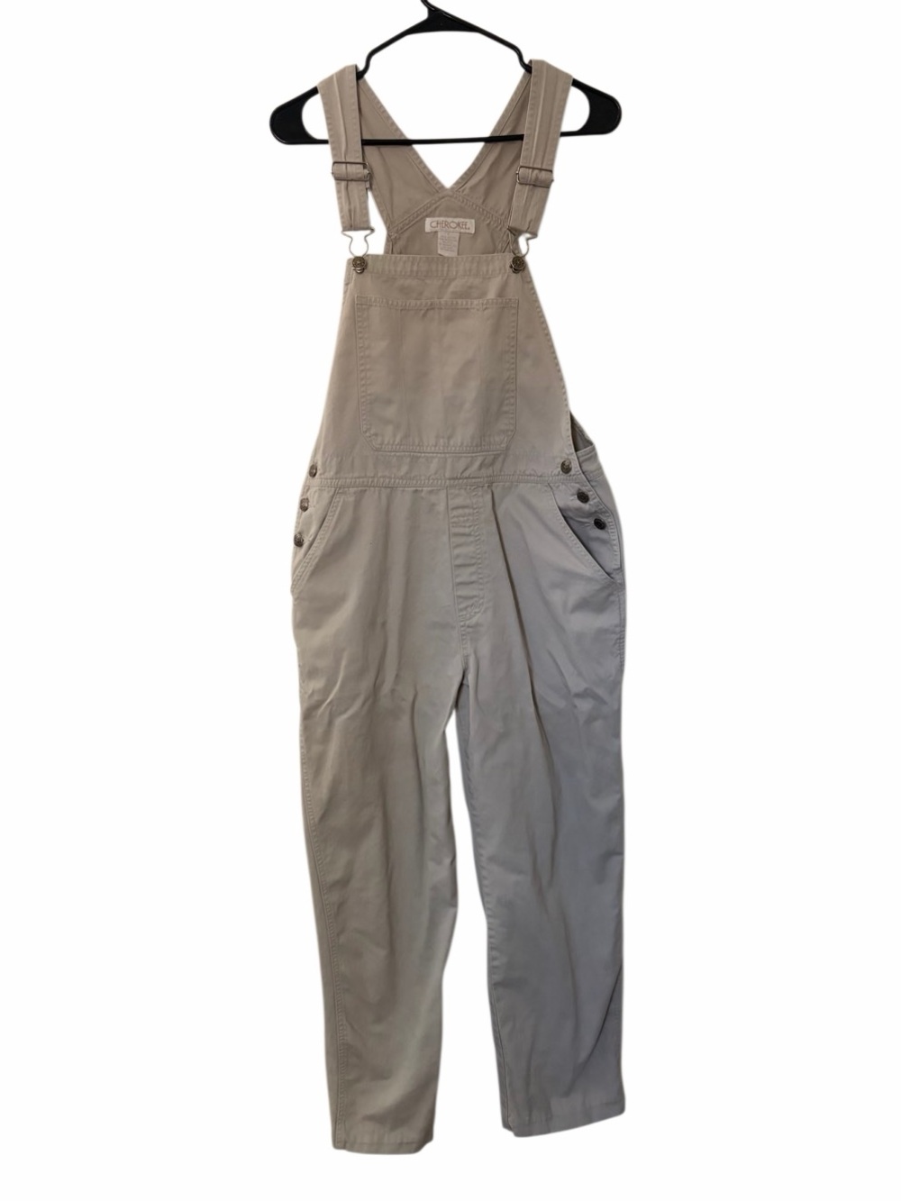 Cherokee Light Taupe Cotton Overalls Size Small